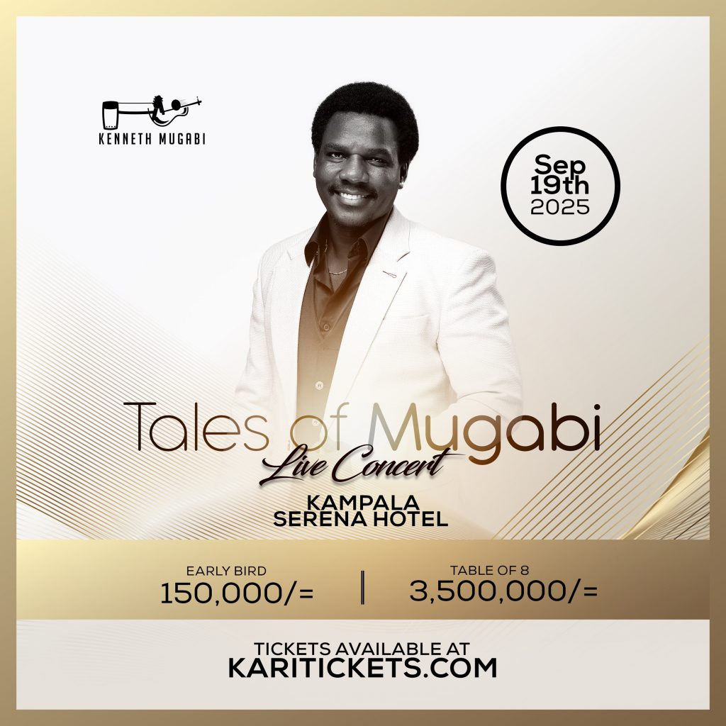 Promotional poster for the 'Tales of Mugabi' concert featuring event details and branding.